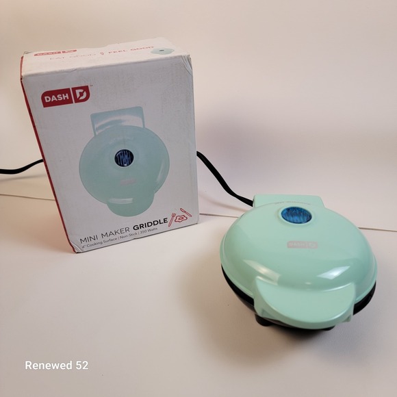 Dash Maker Mini Round Electric Griddle Blue for Individual Pancakes New - Picture 2 of 16